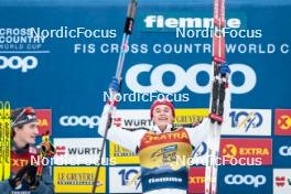 07.01.2024, Val di Fiemme, Italy (ITA): Friedrich Moch (GER), Harald Oestberg Amundsen (NOR), (l-r)  - FIS world cup cross-country, tour de ski, final climb, Val di Fiemme (ITA). www.nordicfocus.com. © Modica/NordicFocus. Every downloaded picture is fee-liable.