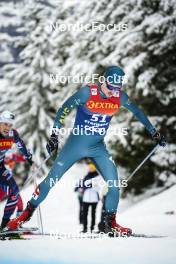 07.01.2024, Val di Fiemme, Italy (ITA): Seve De Campo (AUS) - FIS world cup cross-country, tour de ski, final climb, Val di Fiemme (ITA). www.nordicfocus.com. © Barbieri/NordicFocus. Every downloaded picture is fee-liable.