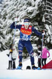 07.01.2024, Val di Fiemme, Italy (ITA): Paolo Ventura (ITA) - FIS world cup cross-country, tour de ski, final climb, Val di Fiemme (ITA). www.nordicfocus.com. © Barbieri/NordicFocus. Every downloaded picture is fee-liable.