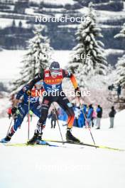 07.01.2024, Val di Fiemme, Italy (ITA): Jules Lapierre (FRA), Friedrich Moch (GER), (l-r)  - FIS world cup cross-country, tour de ski, final climb, Val di Fiemme (ITA). www.nordicfocus.com. © Barbieri/NordicFocus. Every downloaded picture is fee-liable.