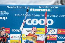 07.01.2024, Val di Fiemme, Italy (ITA): Friedrich Moch (GER), Harald Oestberg Amundsen (NOR), (l-r)  - FIS world cup cross-country, tour de ski, final climb, Val di Fiemme (ITA). www.nordicfocus.com. © Modica/NordicFocus. Every downloaded picture is fee-liable.