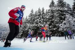 07.01.2024, Val di Fiemme, Italy (ITA): Sophia Laukli (USA), Heidi Weng (NOR), (l-r)  - FIS world cup cross-country, tour de ski, final climb, Val di Fiemme (ITA). www.nordicfocus.com. © Barbieri/NordicFocus. Every downloaded picture is fee-liable.
