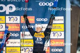 07.01.2024, Val di Fiemme, Italy (ITA): Delphine Claudel (FRA) - FIS world cup cross-country, tour de ski, final climb, Val di Fiemme (ITA). www.nordicfocus.com. © Modica/NordicFocus. Every downloaded picture is fee-liable.