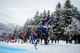07.01.2024, Val di Fiemme, Italy (ITA): Ryo Hirose (JPN), Remi Lindholm (FIN), (l-r)  - FIS world cup cross-country, tour de ski, final climb, Val di Fiemme (ITA). www.nordicfocus.com. © Barbieri/NordicFocus. Every downloaded picture is fee-liable.