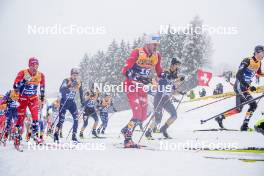 06.01.2024, Val di Fiemme, Italy (ITA): Henrik Doennestad (NOR), Paal Golberg (NOR), (l-r)  - FIS world cup cross-country, tour de ski, mass, Val di Fiemme (ITA). www.nordicfocus.com. © Barbieri/NordicFocus. Every downloaded picture is fee-liable.