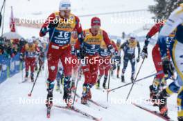 06.01.2024, Val di Fiemme, Italy (ITA): Paal Golberg (NOR), Henrik Doennestad (NOR), (l-r)  - FIS world cup cross-country, tour de ski, mass, Val di Fiemme (ITA). www.nordicfocus.com. © Modica/NordicFocus. Every downloaded picture is fee-liable.