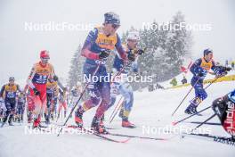 06.01.2024, Val di Fiemme, Italy (ITA): Cyril Faehndrich (SUI), Scott Patterson (USA), (l-r)  - FIS world cup cross-country, tour de ski, mass, Val di Fiemme (ITA). www.nordicfocus.com. © Barbieri/NordicFocus. Every downloaded picture is fee-liable.