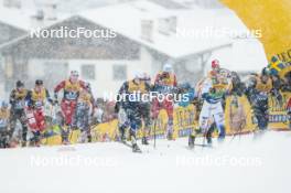 06.01.2024, Val di Fiemme, Italy (ITA): Remi Bourdin (FRA), Edvin Anger (SWE), (l-r)  - FIS world cup cross-country, tour de ski, mass, Val di Fiemme (ITA). www.nordicfocus.com. © Modica/NordicFocus. Every downloaded picture is fee-liable.
