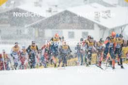 06.01.2024, Val di Fiemme, Italy (ITA): Andrew Young (GBR), Paolo Ventura (ITA), (l-r)  - FIS world cup cross-country, tour de ski, mass, Val di Fiemme (ITA). www.nordicfocus.com. © Modica/NordicFocus. Every downloaded picture is fee-liable.