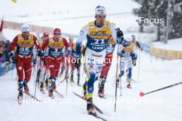 06.01.2024, Val di Fiemme, Italy (ITA): Calle Halfvarsson (SWE) - FIS world cup cross-country, tour de ski, mass, Val di Fiemme (ITA). www.nordicfocus.com. © Modica/NordicFocus. Every downloaded picture is fee-liable.