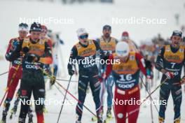 06.01.2024, Val di Fiemme, Italy (ITA): Remi Bourdin (FRA), Hugo Lapalus (FRA), (l-r)  - FIS world cup cross-country, tour de ski, mass, Val di Fiemme (ITA). www.nordicfocus.com. © Modica/NordicFocus. Every downloaded picture is fee-liable.