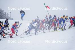 06.01.2024, Val di Fiemme, Italy (ITA): Mika Vermeulen (AUT), Remi Bourdin (FRA), (l-r)  - FIS world cup cross-country, tour de ski, mass, Val di Fiemme (ITA). www.nordicfocus.com. © Barbieri/NordicFocus. Every downloaded picture is fee-liable.