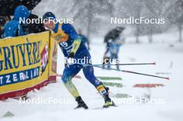 06.01.2024, Val di Fiemme, Italy (ITA): Fedor Karpov (KAZ) - FIS world cup cross-country, tour de ski, mass, Val di Fiemme (ITA). www.nordicfocus.com. © Modica/NordicFocus. Every downloaded picture is fee-liable.