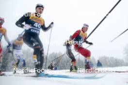 06.01.2024, Val di Fiemme, Italy (ITA): Paolo Ventura (ITA), Matz William Jenssen (NOR), (l-r)  - FIS world cup cross-country, tour de ski, mass, Val di Fiemme (ITA). www.nordicfocus.com. © Modica/NordicFocus. Every downloaded picture is fee-liable.