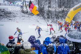 06.01.2024, Val di Fiemme, Italy (ITA): Jules Chappaz (FRA), Erik Valnes (NOR), (l-r)  - FIS world cup cross-country, tour de ski, mass, Val di Fiemme (ITA). www.nordicfocus.com. © Barbieri/NordicFocus. Every downloaded picture is fee-liable.