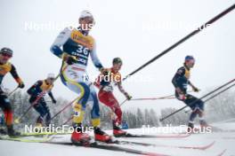 06.01.2024, Val di Fiemme, Italy (ITA): Leo Johansson (SWE), Mika Vermeulen (AUT), (l-r)  - FIS world cup cross-country, tour de ski, mass, Val di Fiemme (ITA). www.nordicfocus.com. © Modica/NordicFocus. Every downloaded picture is fee-liable.