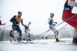 06.01.2024, Val di Fiemme, Italy (ITA): Simone Dapra (ITA), Johan Haeggstroem (SWE), (l-r)  - FIS world cup cross-country, tour de ski, mass, Val di Fiemme (ITA). www.nordicfocus.com. © Modica/NordicFocus. Every downloaded picture is fee-liable.