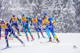 06.01.2024, Val di Fiemme, Italy (ITA): Seve De Campo (AUS), Nikita Gridin (KAZ), (l-r)  - FIS world cup cross-country, tour de ski, mass, Val di Fiemme (ITA). www.nordicfocus.com. © Barbieri/NordicFocus. Every downloaded picture is fee-liable.