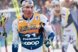 06.01.2024, Val di Fiemme, Italy (ITA): Johan Haeggstroem (SWE) - FIS world cup cross-country, tour de ski, mass, Val di Fiemme (ITA). www.nordicfocus.com. © Modica/NordicFocus. Every downloaded picture is fee-liable.