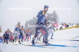 06.01.2024, Val di Fiemme, Italy (ITA): Jens Burman (SWE) - FIS world cup cross-country, tour de ski, mass, Val di Fiemme (ITA). www.nordicfocus.com. © Barbieri/NordicFocus. Every downloaded picture is fee-liable.