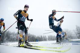 06.01.2024, Val di Fiemme, Italy (ITA): Naoto Baba (JPN), Theo Schely (FRA), (l-r)  - FIS world cup cross-country, tour de ski, mass, Val di Fiemme (ITA). www.nordicfocus.com. © Modica/NordicFocus. Every downloaded picture is fee-liable.