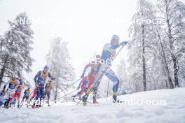 06.01.2024, Val di Fiemme, Italy (ITA): Hugo Lapalus (FRA), Jens Burman (SWE), (l-r)  - FIS world cup cross-country, tour de ski, mass, Val di Fiemme (ITA). www.nordicfocus.com. © Barbieri/NordicFocus. Every downloaded picture is fee-liable.