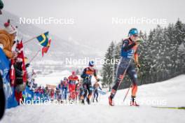 06.01.2024, Val di Fiemme, Italy (ITA): Teresa Stadlober (AUT), Katharina Hennig (GER), Victoria Carl (GER), (l-r)  - FIS world cup cross-country, tour de ski, mass, Val di Fiemme (ITA). www.nordicfocus.com. © Barbieri/NordicFocus. Every downloaded picture is fee-liable.