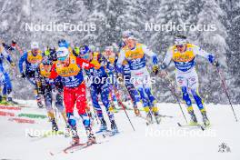 06.01.2024, Val di Fiemme, Italy (ITA): Haavard Solaas Taugboel (NOR), Johan Haeggstroem (SWE), (l-r)  - FIS world cup cross-country, tour de ski, mass, Val di Fiemme (ITA). www.nordicfocus.com. © Barbieri/NordicFocus. Every downloaded picture is fee-liable.