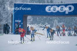 06.01.2024, Val di Fiemme, Italy (ITA): Jan Thomas Jenssen (NOR), Gustaf Berglund (SWE), (l-r)  - FIS world cup cross-country, tour de ski, mass, Val di Fiemme (ITA). www.nordicfocus.com. © Barbieri/NordicFocus. Every downloaded picture is fee-liable.