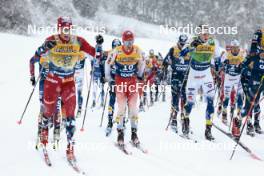 06.01.2024, Val di Fiemme, Italy (ITA): Beda Klee (SUI), Edvin Anger (SWE), (l-r)  - FIS world cup cross-country, tour de ski, mass, Val di Fiemme (ITA). www.nordicfocus.com. © Modica/NordicFocus. Every downloaded picture is fee-liable.
