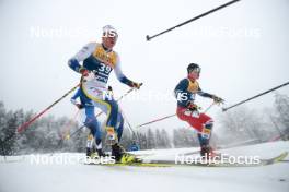 06.01.2024, Val di Fiemme, Italy (ITA): Truls Gisselman (SWE), Adam Fellner (CZE), (l-r)  - FIS world cup cross-country, tour de ski, mass, Val di Fiemme (ITA). www.nordicfocus.com. © Modica/NordicFocus. Every downloaded picture is fee-liable.