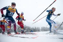 06.01.2024, Val di Fiemme, Italy (ITA): Scott Patterson (USA), Matz William Jenssen (NOR), (l-r)  - FIS world cup cross-country, tour de ski, mass, Val di Fiemme (ITA). www.nordicfocus.com. © Modica/NordicFocus. Every downloaded picture is fee-liable.