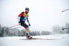 06.01.2024, Val di Fiemme, Italy (ITA): Olivier Leveille (CAN) - FIS world cup cross-country, tour de ski, mass, Val di Fiemme (ITA). www.nordicfocus.com. © Modica/NordicFocus. Every downloaded picture is fee-liable.
