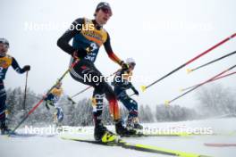 06.01.2024, Val di Fiemme, Italy (ITA): Friedrich Moch (GER), Remi Bourdin (FRA), (l-r)  - FIS world cup cross-country, tour de ski, mass, Val di Fiemme (ITA). www.nordicfocus.com. © Modica/NordicFocus. Every downloaded picture is fee-liable.