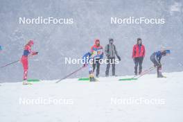 06.01.2024, Val di Fiemme, Italy (ITA): Teresa Stadlober (AUT), Linn Svahn (SWE), Katharina Hennig (GER), (l-r)  - FIS world cup cross-country, tour de ski, mass, Val di Fiemme (ITA). www.nordicfocus.com. © Barbieri/NordicFocus. Every downloaded picture is fee-liable.