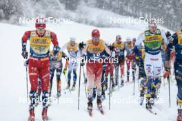 06.01.2024, Val di Fiemme, Italy (ITA): Beda Klee (SUI), Edvin Anger (SWE), (l-r)  - FIS world cup cross-country, tour de ski, mass, Val di Fiemme (ITA). www.nordicfocus.com. © Modica/NordicFocus. Every downloaded picture is fee-liable.