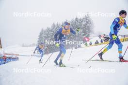 06.01.2024, Val di Fiemme, Italy (ITA): Vladislav Kovalyov (KAZ) - FIS world cup cross-country, tour de ski, mass, Val di Fiemme (ITA). www.nordicfocus.com. © Barbieri/NordicFocus. Every downloaded picture is fee-liable.
