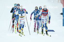 19.01.2024, Oberhof, Germany (GER): Anne Kyllonen (FIN), Frida Karlsson (SWE), Linn Svahn (SWE), (l-r)  - FIS world cup cross-country, individual sprint, Oberhof (GER). www.nordicfocus.com. © Modica/NordicFocus. Every downloaded picture is fee-liable.