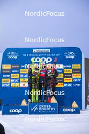 19.01.2024, Oberhof, Germany (GER): Frida Karlsson (SWE), Linn Svahn (SWE), Jonna Sundling (SWE), (l-r)  - FIS world cup cross-country, individual sprint, Oberhof (GER). www.nordicfocus.com. © Authamayou/NordicFocus. Every downloaded picture is fee-liable.