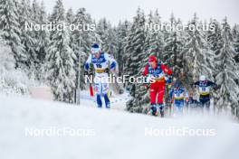 19.01.2024, Oberhof, Germany (GER): Emil Danielsson (SWE), Even Northug (NOR), Lauri Vuorinen (FIN), Renaud Jay (FRA), (l-r)  - FIS world cup cross-country, individual sprint, Oberhof (GER). www.nordicfocus.com. © Authamayou/NordicFocus. Every downloaded picture is fee-liable.
