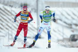 19.01.2024, Oberhof, Germany (GER): Harald Oestberg Amundsen (NOR), Edvin Anger (SWE), (l-r)  - FIS world cup cross-country, individual sprint, Oberhof (GER). www.nordicfocus.com. © Modica/NordicFocus. Every downloaded picture is fee-liable.