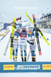19.01.2024, Oberhof, Germany (GER): Frida Karlsson (SWE), Linn Svahn (SWE), Jonna Sundling (SWE), (l-r) - FIS world cup cross-country, individual sprint, Oberhof (GER). www.nordicfocus.com. © Modica/NordicFocus. Every downloaded picture is fee-liable.