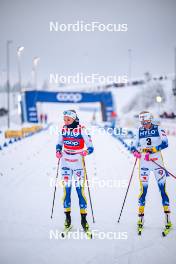 19.01.2024, Oberhof, Germany (GER): Linn Svahn (SWE), Frida Karlsson (SWE), (l-r)  - FIS world cup cross-country, individual sprint, Oberhof (GER). www.nordicfocus.com. © Authamayou/NordicFocus. Every downloaded picture is fee-liable.