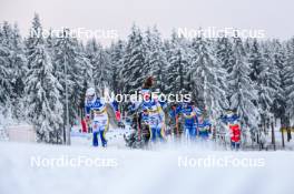 19.01.2024, Oberhof, Germany (GER): Emma Ribom (SWE), Moa Lundgren (SWE), Jasmin Kahara (FIN), (l-r)  - FIS world cup cross-country, individual sprint, Oberhof (GER). www.nordicfocus.com. © Authamayou/NordicFocus. Every downloaded picture is fee-liable.