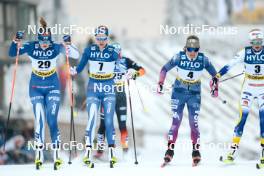 19.01.2024, Oberhof, Germany (GER): Tiia Olkkonen (FIN), Anne Kyllonen (FIN), Rosie Brennan (USA), (l-r)  - FIS world cup cross-country, individual sprint, Oberhof (GER). www.nordicfocus.com. © Modica/NordicFocus. Every downloaded picture is fee-liable.