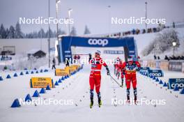 19.01.2024, Oberhof, Germany (GER): Erik Valnes (NOR), Ansgar Evensen (NOR), (l-r)  - FIS world cup cross-country, individual sprint, Oberhof (GER). www.nordicfocus.com. © Authamayou/NordicFocus. Every downloaded picture is fee-liable.