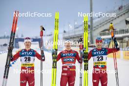 19.01.2024, Oberhof, Germany (GER): Ansgar Evensen (NOR), Erik Valnes (NOR), Even Northug (NOR), (l-r), (l-r) - FIS world cup cross-country, individual sprint, Oberhof (GER). www.nordicfocus.com. © Modica/NordicFocus. Every downloaded picture is fee-liable.