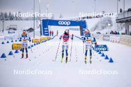19.01.2024, Oberhof, Germany (GER): Jonna Sundling (SWE), Linn Svahn (SWE), Frida Karlsson (SWE), (l-r)  - FIS world cup cross-country, individual sprint, Oberhof (GER). www.nordicfocus.com. © Authamayou/NordicFocus. Every downloaded picture is fee-liable.