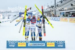 19.01.2024, Oberhof, Germany (GER): Frida Karlsson (SWE), Linn Svahn (SWE), Jonna Sundling (SWE), (l-r) - FIS world cup cross-country, individual sprint, Oberhof (GER). www.nordicfocus.com. © Modica/NordicFocus. Every downloaded picture is fee-liable.
