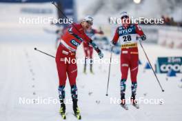 19.01.2024, Oberhof, Germany (GER): Erik Valnes (NOR), Ansgar Evensen (NOR), (l-r)  - FIS world cup cross-country, individual sprint, Oberhof (GER). www.nordicfocus.com. © Modica/NordicFocus. Every downloaded picture is fee-liable.